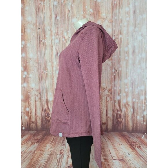 511 TACTICAL Burgundy Chevron Pullover Hoodie Sweater Outdoor Size M Thumb Hole - Picture 4 of 10
